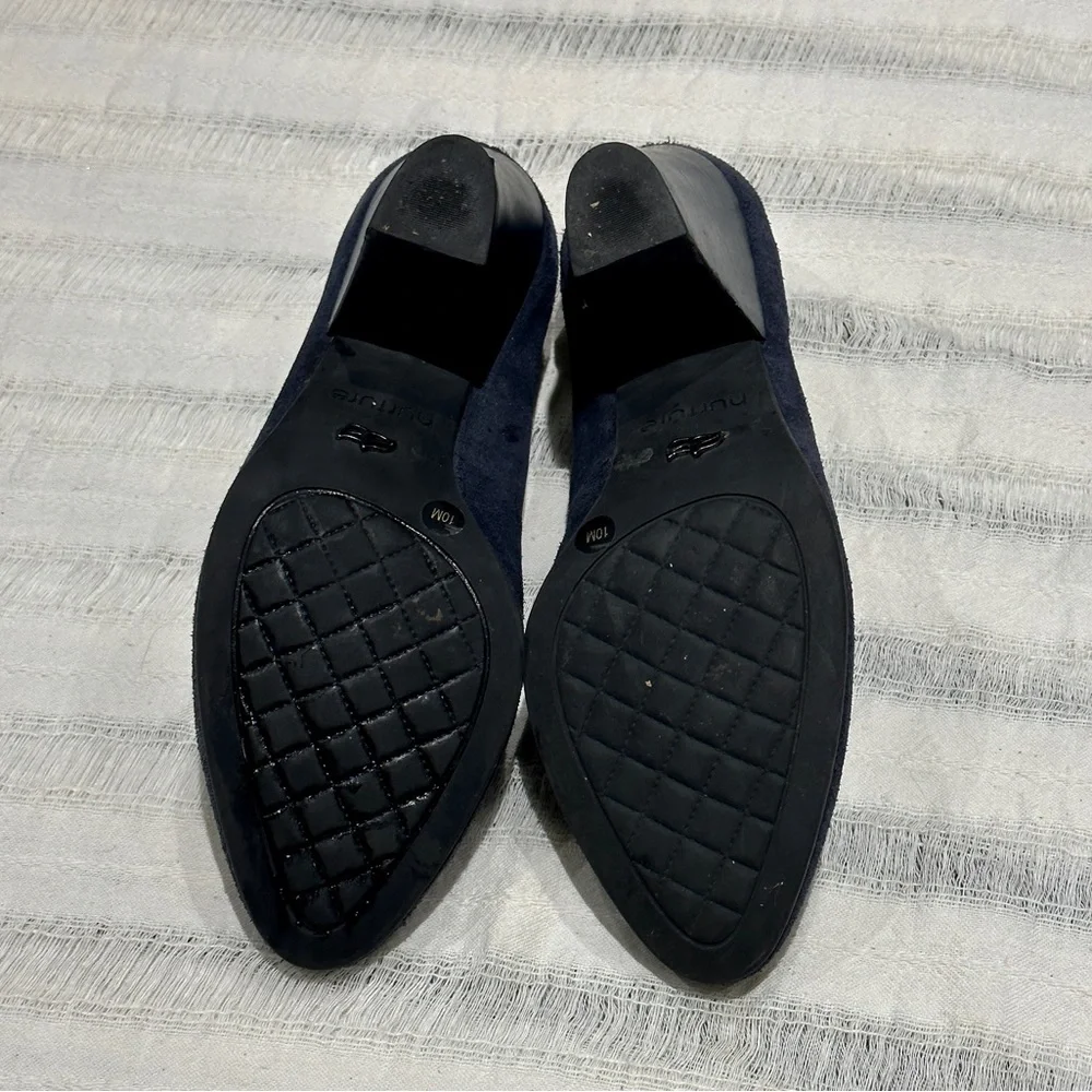 Nurture Adonia Black Suede Shoes Comfort Heels Pumps 10